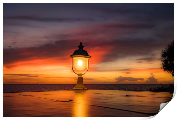 Light on a Ocean Sunset  Print by Gail Johnson