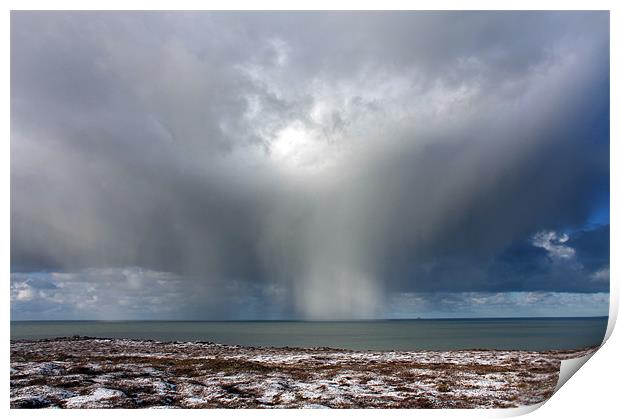 Hail storm clouds Print by Gail Johnson