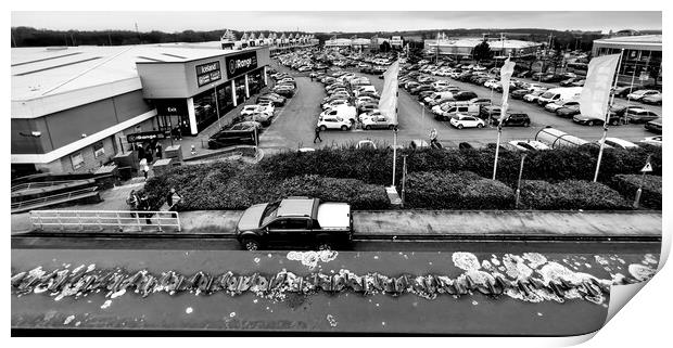 Retail Park Print by Glen Allen