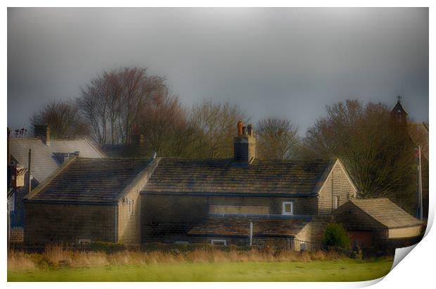 Norland Cottages Print by Glen Allen