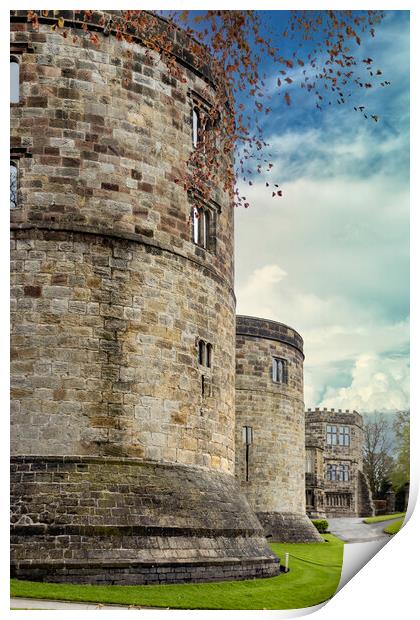 Skipton Castle 04 Print by Glen Allen