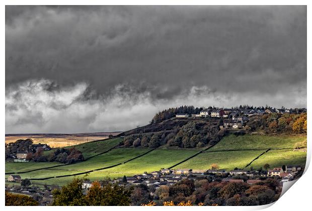 Storm Clouds over Warley Town Print by Glen Allen