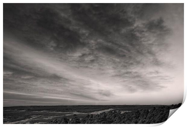 Dramatic Clouds over Ogden Moor Print by Glen Allen
