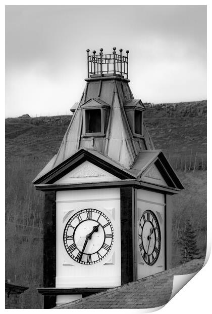 Marsden Clock Tower - Mono Print by Glen Allen