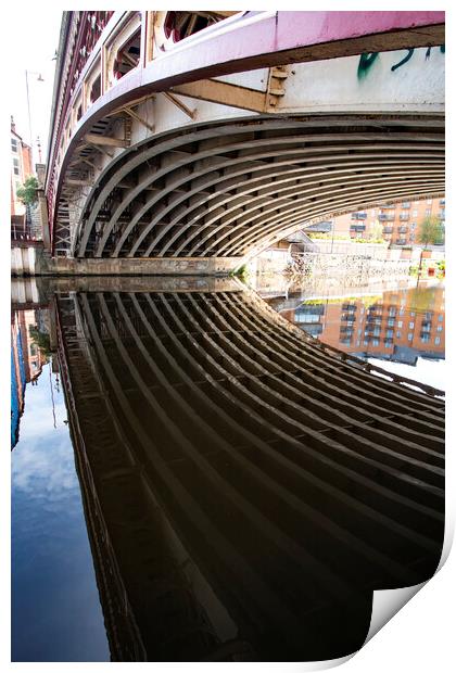 Bridge over the River Aire - Leeds Print by Glen Allen