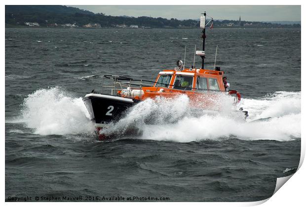 Belfast Harbour Pilot Boat Print by Stephen Maxwell