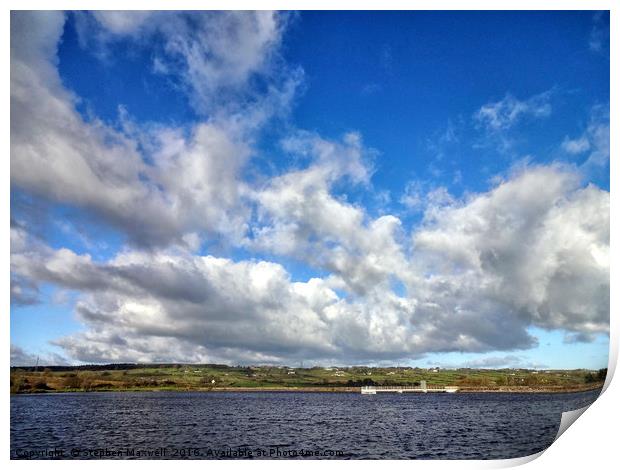 Woodburn Reservoir                          Print by Stephen Maxwell