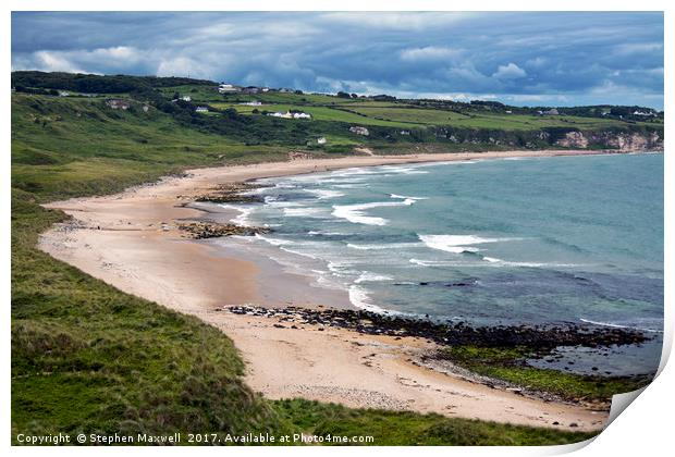 White Park Bay Print by Stephen Maxwell