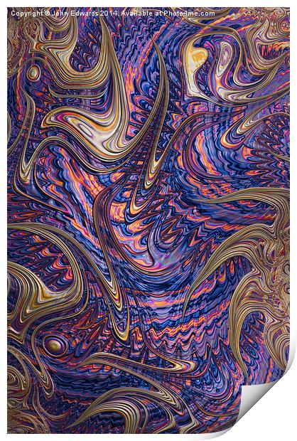 Twisted Abstract Print by John Edwards
