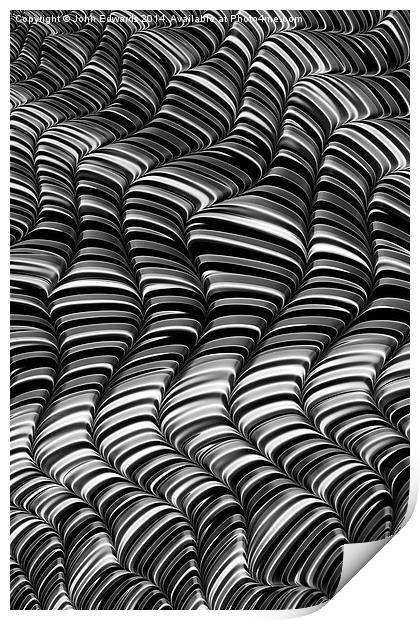 Mono Waves Print by John Edwards