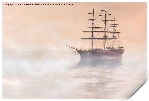 Morning Mists Print by John Edwards