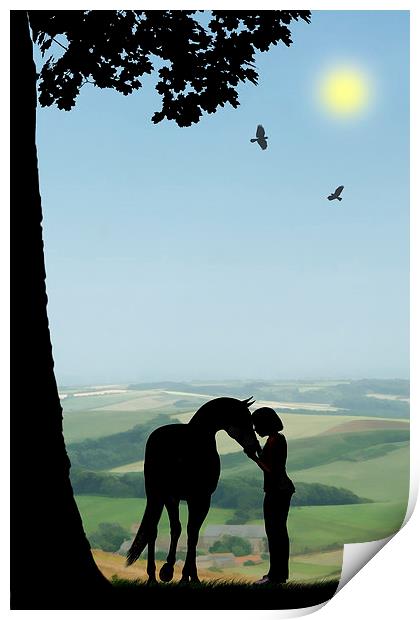 Childhood Dreams, The Pony Print by John Edwards