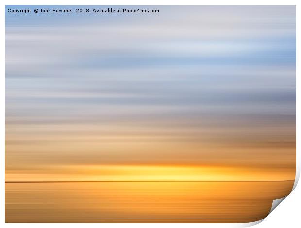 Silken Sunset Print by John Edwards