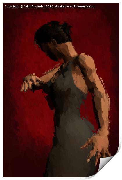 Flamenco Passion Print by John Edwards
