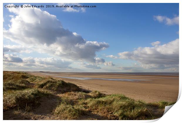 Brancaster Beach, Norfolk Print by John Edwards