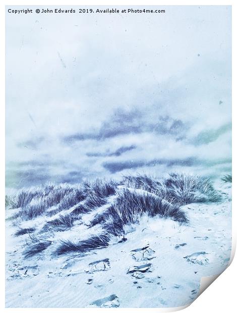 Blue Dunes Print by John Edwards