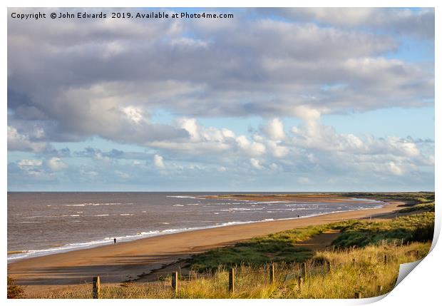 Old Hunstanton Beach Print by John Edwards