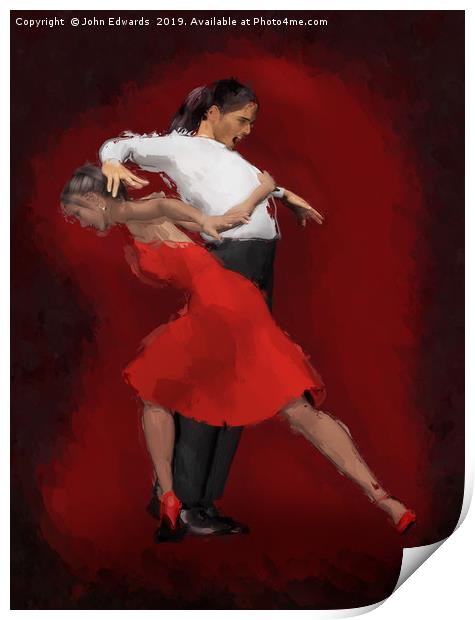 Graceful Pasodoble Dance Print by John Edwards