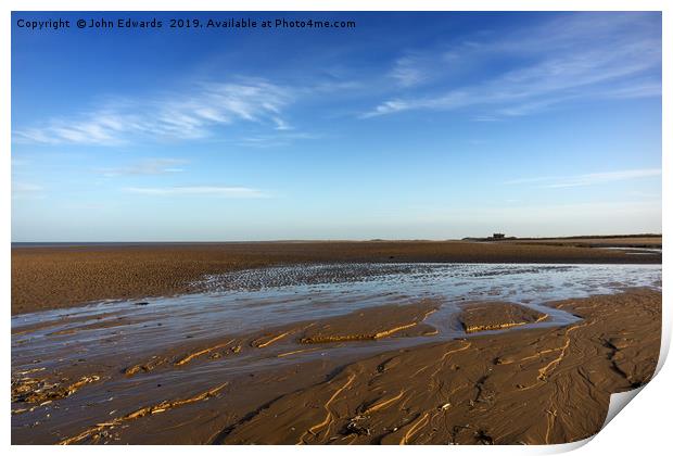 Seclusion on Brancaster Beach Print by John Edwards