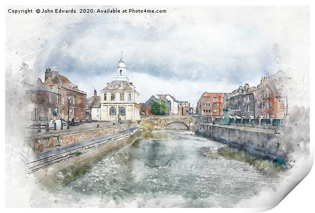 Purfleet Quay, King's Lynn Print by John Edwards