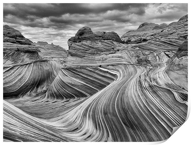 The Wave - Black & White Print by Sharpimage NET