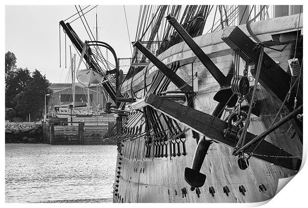 HMS Warrior - Black & White Print by Sharpimage NET