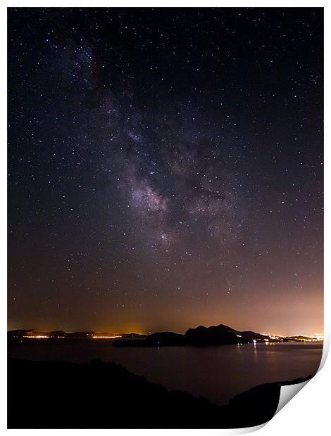 Milky Way over Mallorca Print by Sharpimage NET