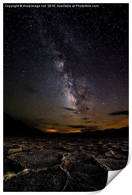 Milky Way over Death Valley Print by Sharpimage NET