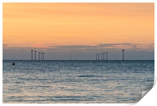 A north sea wind farm. Print by Alan Glicksman