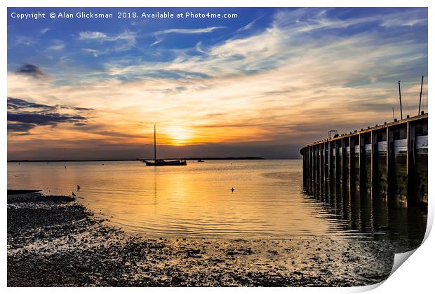 Leaving Whitstable harbour Print by Alan Glicksman