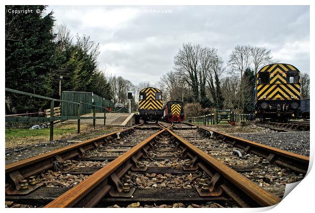 Along the tracks                                Print by Alan Glicksman