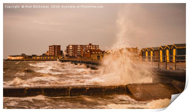 High tide Minnis Bay Print by Alan Glicksman