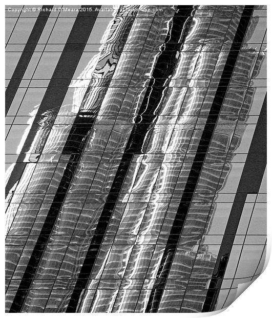 Reflection of part of the Burj Khalifa, in an offi Print by Richard O'Meara