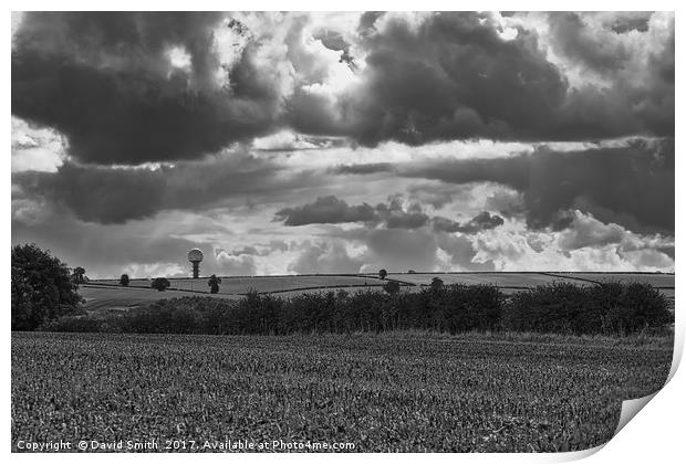 A View Of The Lincolnshire Wolds Print by David Smith