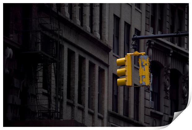 Traffic Light of New York Print by Eamon Fitzpatrick