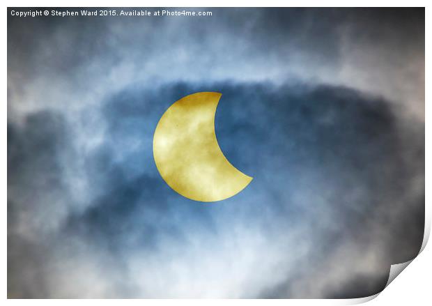  pac-man in the sky Print by Stephen Ward