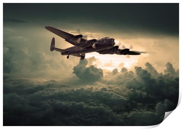 Through the clouds Print by Stephen Ward
