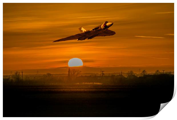 Avro Vulcan  at Sunset  Print by Stephen Ward
