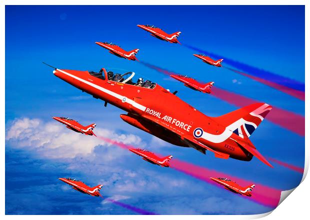 Red Arrows Print by Stephen Ward