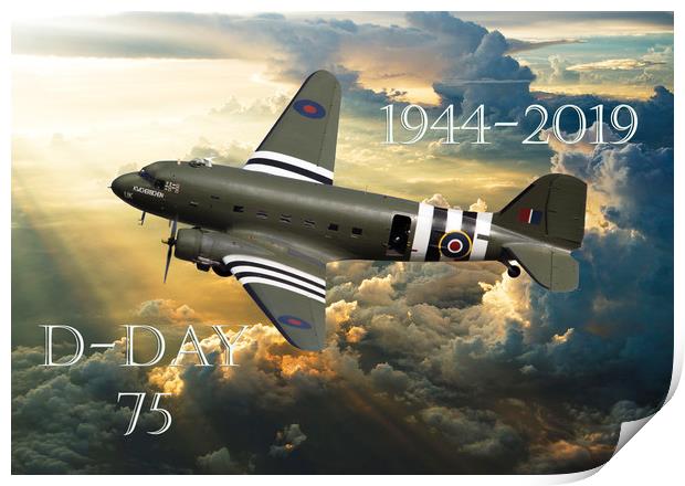 D-Day 75 Years Print by Stephen Ward