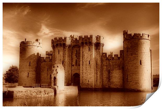  Bodiam Castle Sepia  Print by pristine_ images