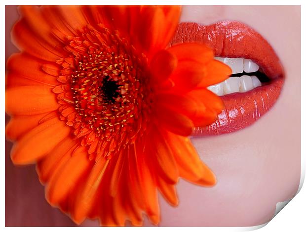  Flowers on the Lips Print by pristine_ images