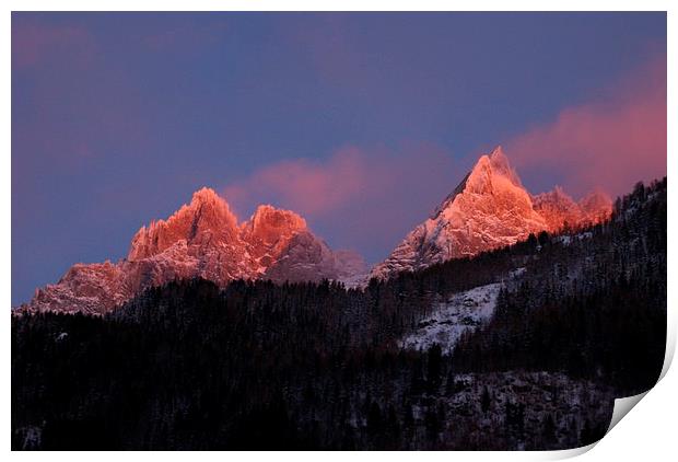  Alpine sunset Print by CHRIS GIBLIN