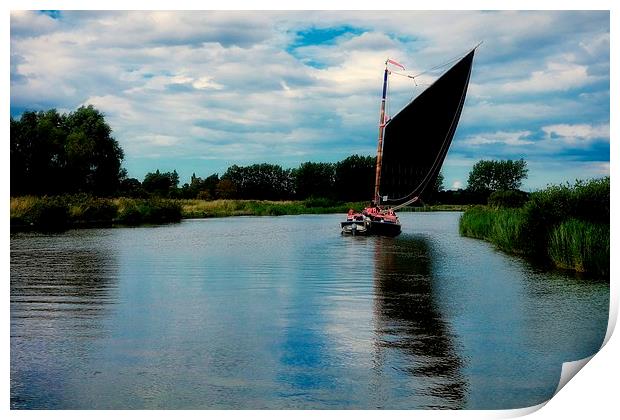  Wherry on the River Thurne Print by Broadland Photography