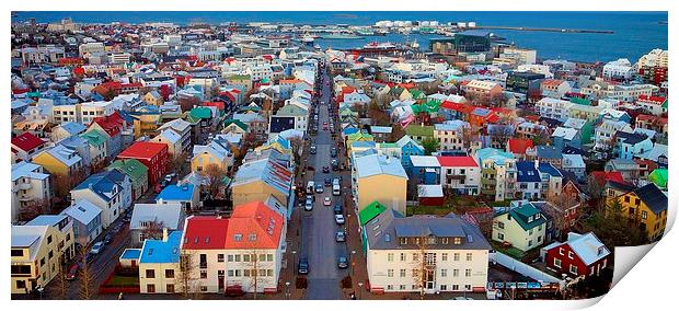  Colours of Reykjavik Print by Broadland Photography