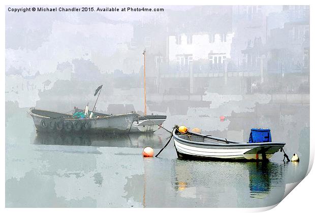  Boats at Shoreham Harbour Print by Michael Chandler