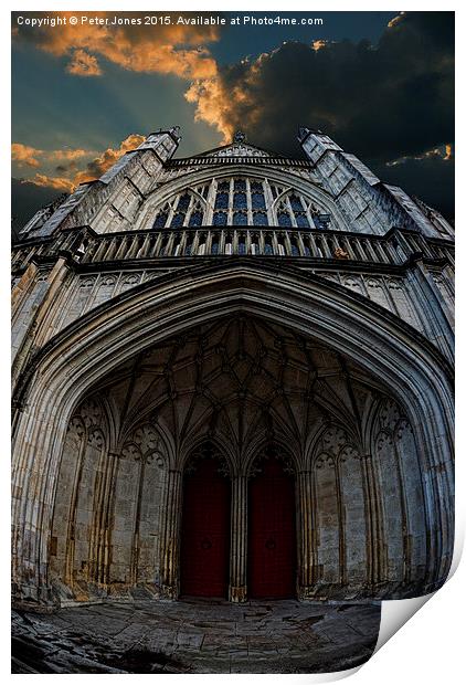  Winchester Cathedral. Print by Peter Jones