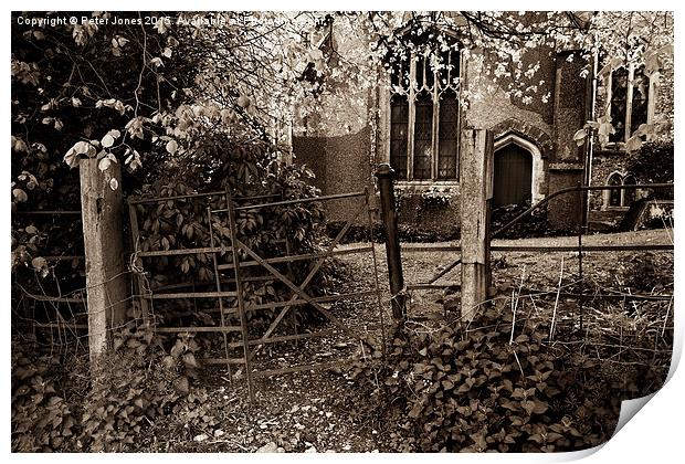 Old Kissing Gate.  Print by Peter Jones