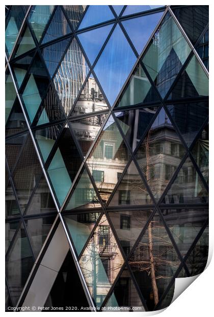 London Reflections Print by Peter Jones