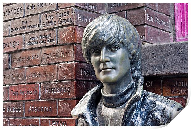 Statue of John Lennon Print by ken biggs